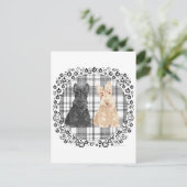 Carte Postale Scotties tartan (Debout devant)