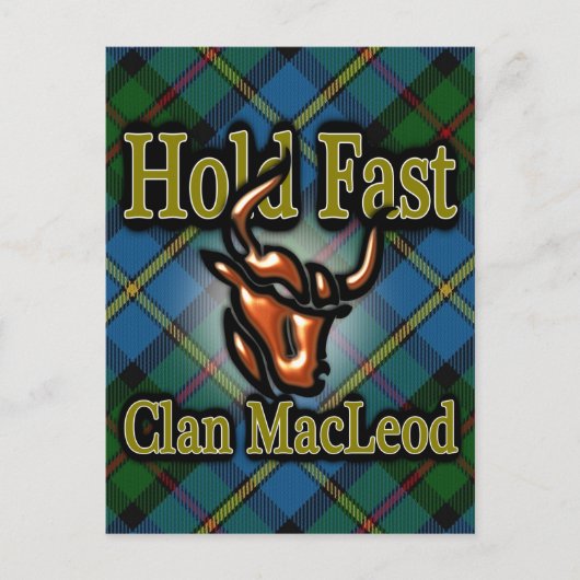 Carte Postale Scottish Clan MacLeod Hold Fast Tartan (Devant)
