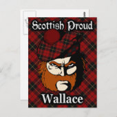Carte postale Scottish Clan Wallace Tartan (Devant / Derrière)