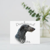 Carte Postale Scottish Deerhound Maman 2 (Debout devant)