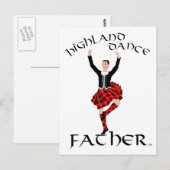 Carte Postale Scottish Highland Dance Père (Devant / Derrière)