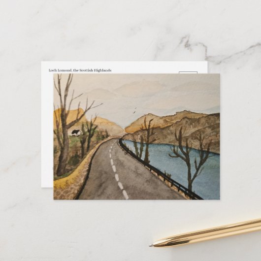 Carte Postale Scottish Highlands Postcard (Devant/Arrière en situation)