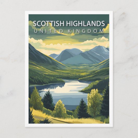 Carte Postale Scottish Highlands Royaume-Uni Travel (Devant)