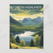 Carte Postale Scottish Highlands UK Mountains Landscape Travel (Devant)