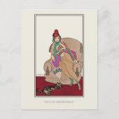 Carte Postale Scottish Jacket Cat Gerda Wegener Fashion (Devant)