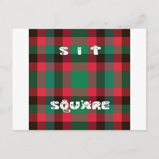 Carte Postale Scottish Royal À damiers Tartan Plaid avec texte (Devant)