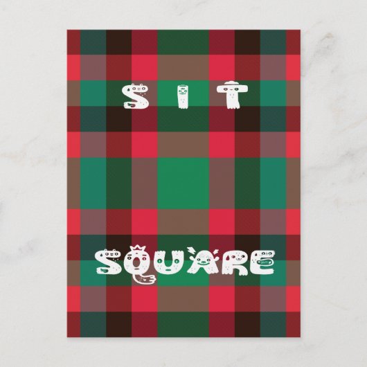 Carte Postale Scottish Royal À damiers Tartan Plaid avec texte (Devant)
