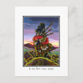 Carte Postale Scottish Terrier Bagpipes Kilt Chien personnalisé (Devant)