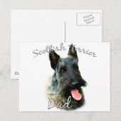 Carte Postale Scottish Terrier (brindle) Papa 2 (Devant / Derrière)