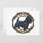 Carte Postale Scottish Terrier Celtic (Devant / Derrière)