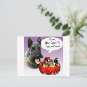 Carte Postale Scottish Terrier Halloween Candy (Debout devant)