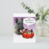 Carte Postale Scottish Terrier Halloween Candy (Debout devant)