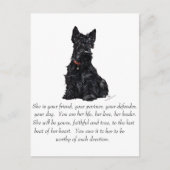 Carte Postale Scottish Terrier Keepsaké - Femme (Devant)