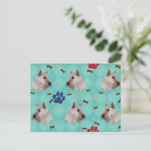 Carte Postale Scottish Terrier Portrait (Debout devant)