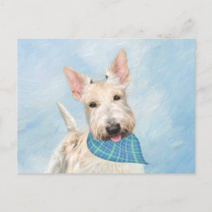 Carte Postale Scottish Terrier Wheaten Dog Painting Art original