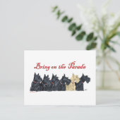 Carte Postale Scottish Terriers noirs et froment (Debout devant)