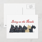 Carte Postale Scottish Terriers noirs et froment (Devant / Derrière)
