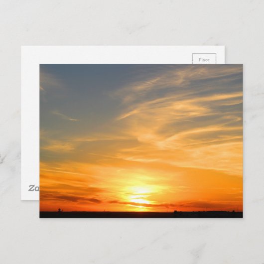 Carte Postale Scottsbluff Nebraska Ferme de récolte Coucher du s (Devant / Derrière)