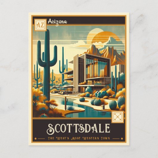 Carte Postale Scottsdale, Arizona | VINTAGE (Devant)