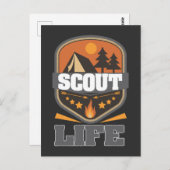 Carte Postale Scout Life Camping Chef Scouting Forest Adventur (Devant / Derrière)