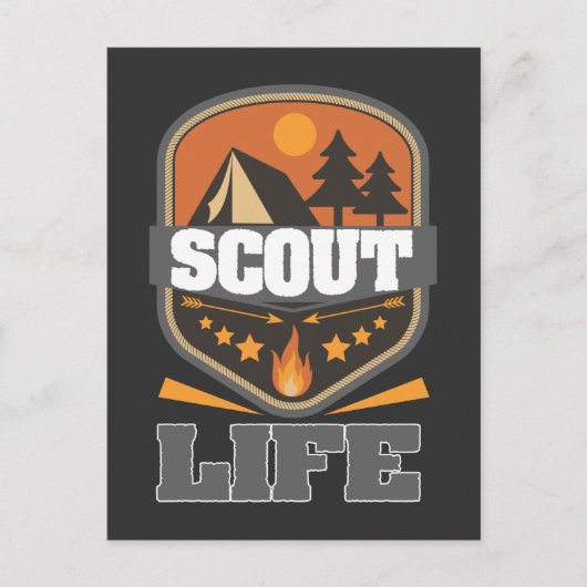 Carte Postale Scout Life Camping Chef Scouting Forest Adventur (Devant)