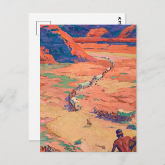 Carte Postale Scouter les intrus par Maynard Dixon (Devant / Derrière)