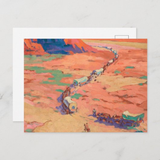 Carte Postale Scouter les intrus par Maynard Dixon (Devant / Derrière)