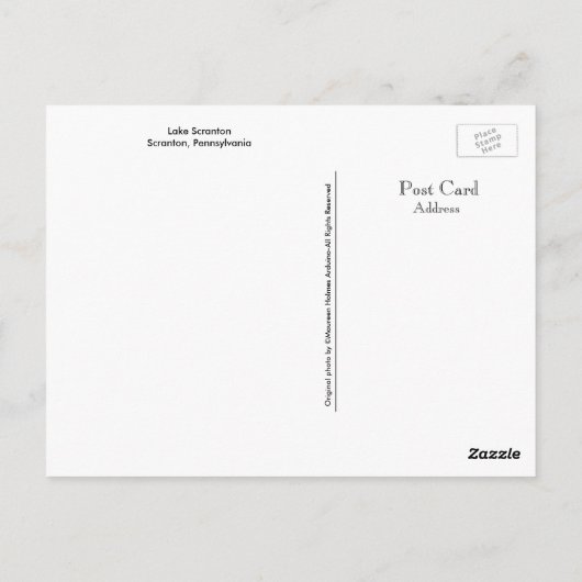 Carte postale Scranton PA-Lake Scranton (Dos)