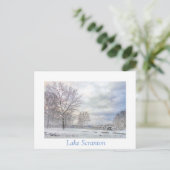 Carte Postale Scranton PA-Lake Scranton Post-Card Blues d'hiver (Debout devant)