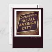 Carte postale Scranton PA-L'enseigne All America C (Devant / Derrière)