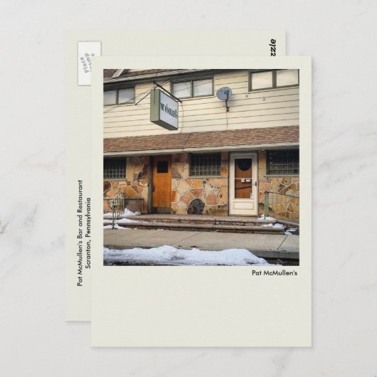 Carte postale Scranton PA-Pat McMullen's Bar Resta (Devant / Derrière)