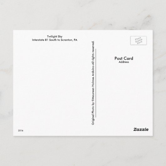 Carte postale Scranton PA-Twilight Sky-I81-Dunmore (Dos)