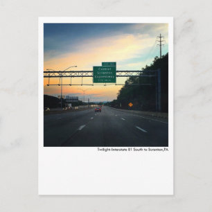 Carte postale Scranton PA-Twilight Sky-I81-Dunmore