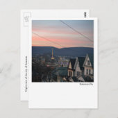 Carte postale Scranton PA Vue nocturne (Devant / Derrière)