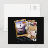 Carte Postale Scrapbook/Collage "Time" (Devant / Derrière)