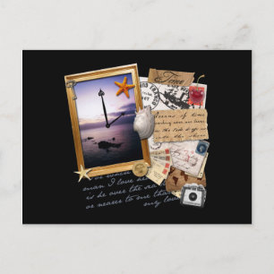 Carte Postale Scrapbook/Collage "Time"