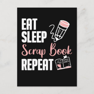 Carte Postale Scrapbooking Hobby Funny Crafty Lover livre de reb