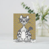 Carte Postale Scribby Chat 21 (Debout devant)