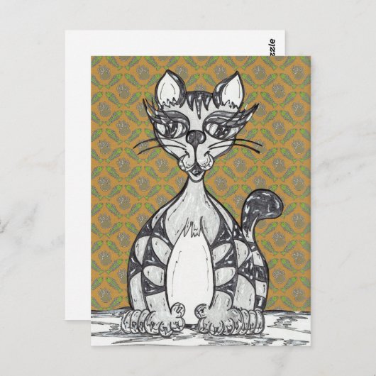 Carte Postale Scribby Chat 21 (Devant / Derrière)