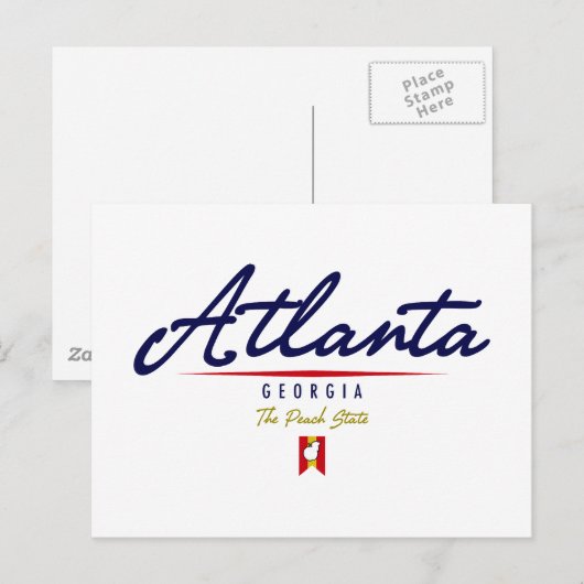 Carte Postale Script Atlanta (Devant / Derrière)