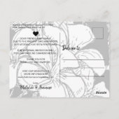 Carte Postale Script bohème simple Noir Changer la date (Dos)