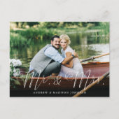 Carte Postale Script cardiaque M. & Mme Mariage Elopement (Devant)