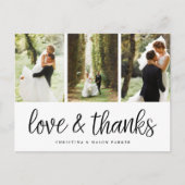 Carte Postale Script chic | Merci photo multi-Mariage (Devant)