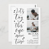 Carte Postale Script cool moderne 2 photos permet d'essayer d'en (Devant / Derrière)