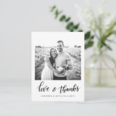 Carte Postale Script d'amour et de merci photo couple moderne (Debout devant)