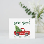 Carte Postale Script de brosse Changement d'adresse Camion Arbre (Debout devant)