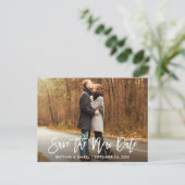 Carte Postale Script De Brosse Moderne Enregistrer La Nouvelle D (Debout devant)