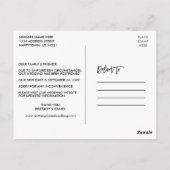 Carte Postale Script De Brosse Moderne Enregistrer La Nouvelle D (Dos)