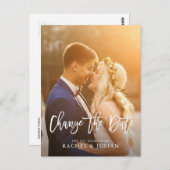 Carte Postale script de brosse modifier la photo de date (Devant / Derrière)