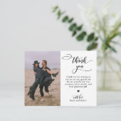 Carte Postale Script de calligraphie budgétaire Mariage photo Me (Debout devant)